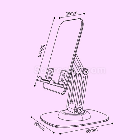 Customization Rotating Transparent Adjustable Folding Phone Holder Promotional Products