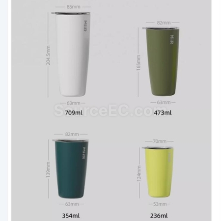 Customization American MiiR Brand Stainless Steel Thermal Insulation Cup Promotional Products