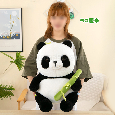 Customization Panda Hugging Bamboo Doll Promotional Products