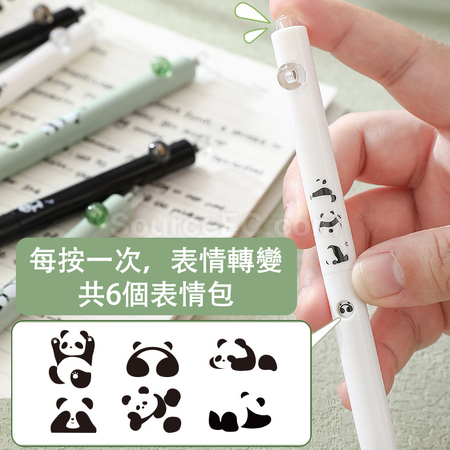 Customization Panda Face Changing Quick Drying Gel Pen Promotional Products