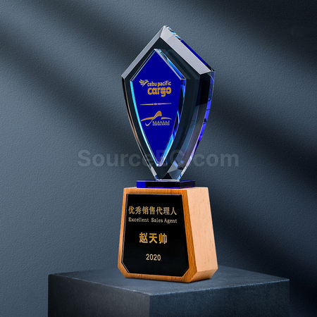 Customization Shield Crystal Trophy Promotional Products