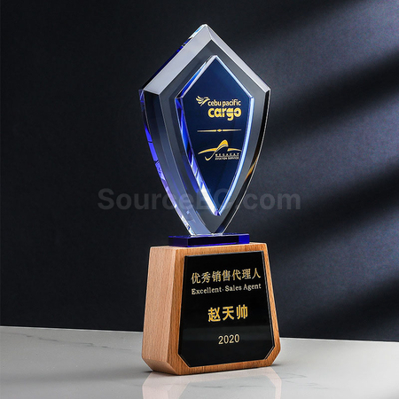 Customization Shield Crystal Trophy Promotional Products