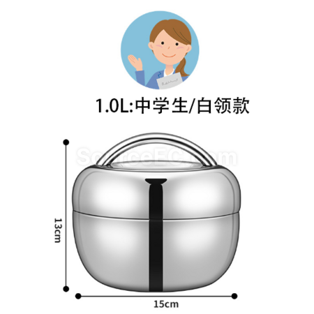 Customization Stainless steel apple shaped lunch box Promotional Products