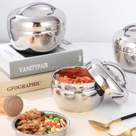 Customization Stainless steel apple shaped lunch box Promotional Products