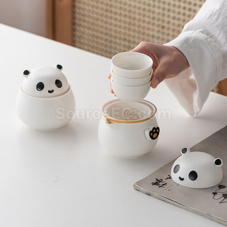 Customization Panda Portable Travel Tea Set Promotional Products