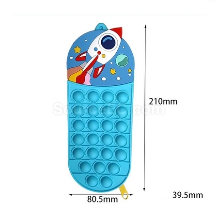 Customization Rodent Exterminator 3D Decompression Large Capacity Soft Silicone Pen Case Promotional Products