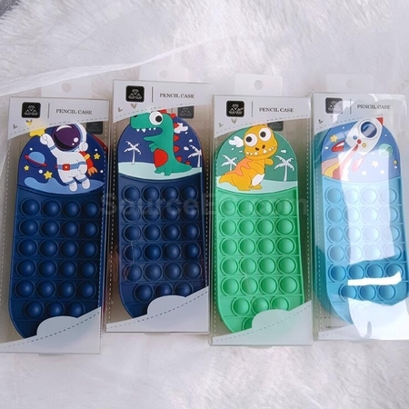 Customization Rodent Exterminator 3D Decompression Large Capacity Soft Silicone Pen Case Promotional Products