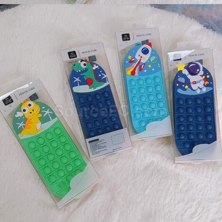 Customization Rodent Exterminator 3D Decompression Large Capacity Soft Silicone Pen Case Promotional Products