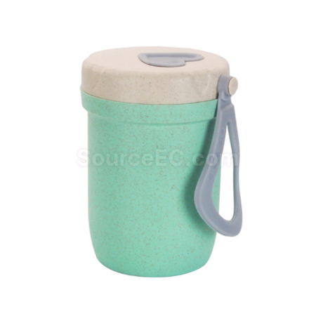 Customization Wheat straw double-layer insulated pot Promotional Products