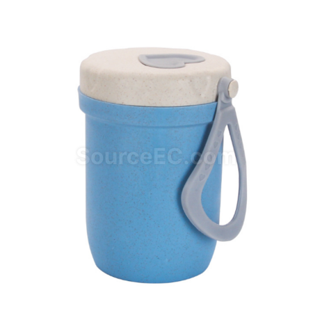 Customization Wheat straw double-layer insulated pot Promotional Products