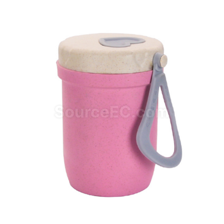 Customization Wheat straw double-layer insulated pot Promotional Products