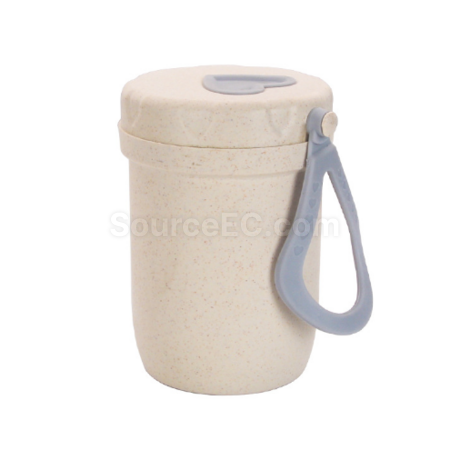 Customization Wheat straw double-layer insulated pot Promotional Products