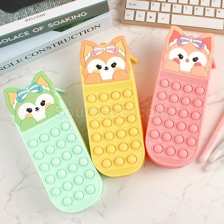 Customization Rodent Exterminator 3D Decompression Large Capacity Soft Silicone Pen Case Promotional Products