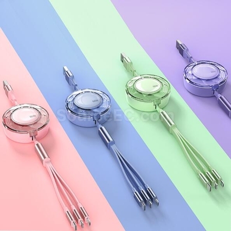 Customization 66W Super Fast Charging One-to-Three Charging Cable Promotional Products
