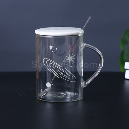 Customization Glass Cup With Lid Promotional Products