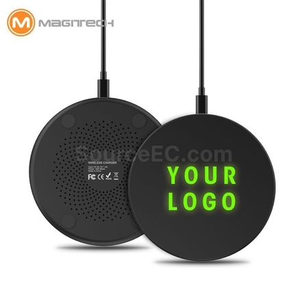 Customization Ultra thin luminous logo mobile wireless charger Promotional Products