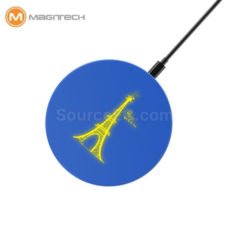Customization Ultra thin luminous logo mobile wireless charger Promotional Products