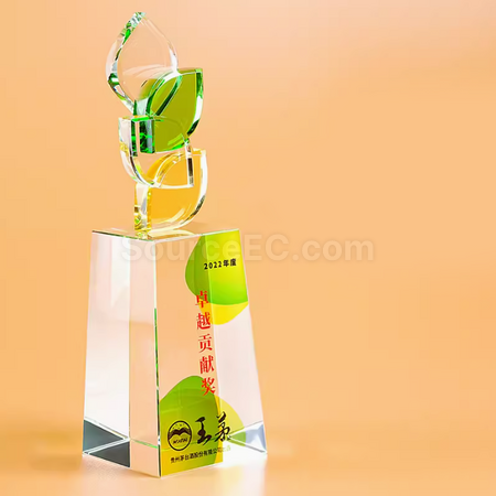 Customization Leaf Crystal Trophy Promotional Products