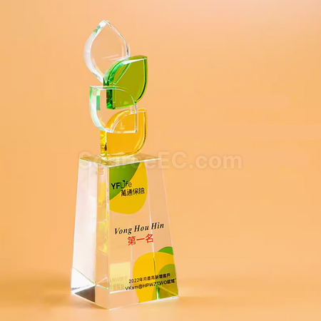Customization Leaf Crystal Trophy Promotional Products