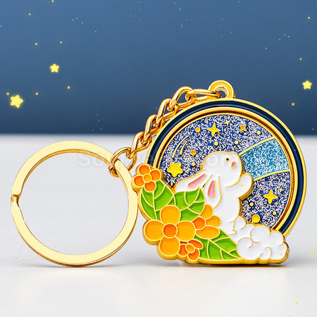 Customization Moon-gazing Rabbit Keychain Promotional Products