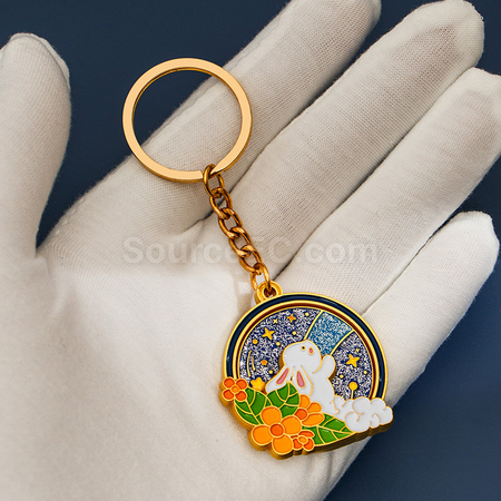 Customization Moon-gazing Rabbit Keychain Promotional Products