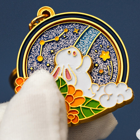 Customization Moon-gazing Rabbit Keychain Promotional Products