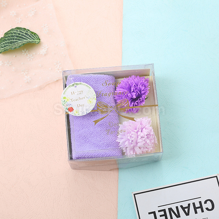 Customization Carnation Soap Flower Towel Gift Box Promotional Products