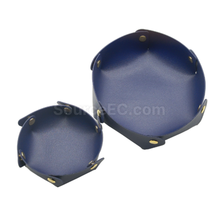 Customization Circular PU leather storage box Promotional Products