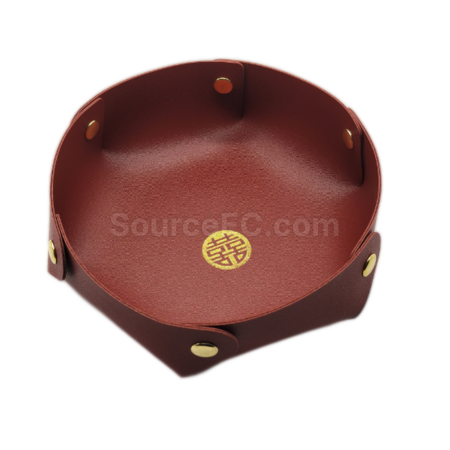 Customization Circular PU leather storage box Promotional Products