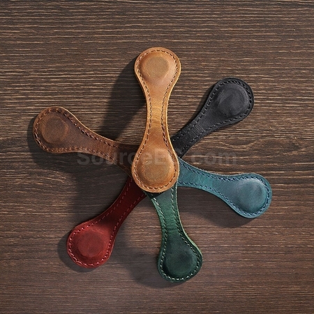 Customization Genuine leather magnetic bookmark Promotional Products