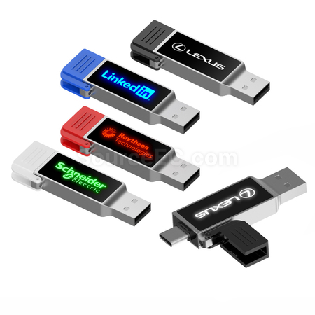 Customization Type-C USB Flash Drive with Lighting Logo Promotional Products