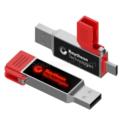 Customization Type-C USB Flash Drive with Lighting Logo Promotional Products