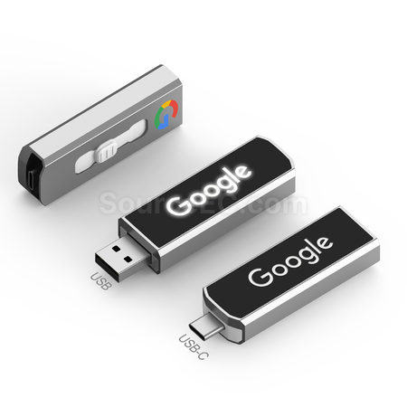 Customization Type-C USB Flash Drive with Lighting Logo Promotional Products