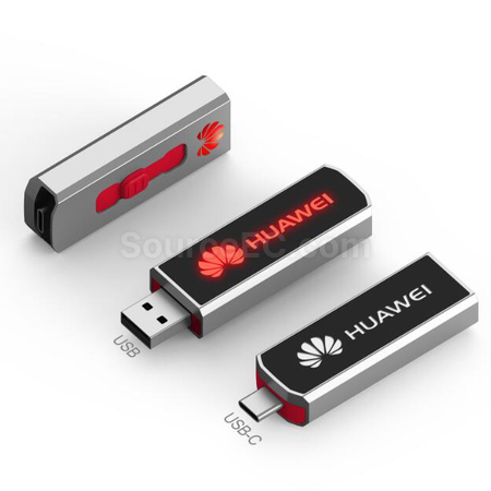 Customization Type-C USB Flash Drive with Lighting Logo Promotional Products