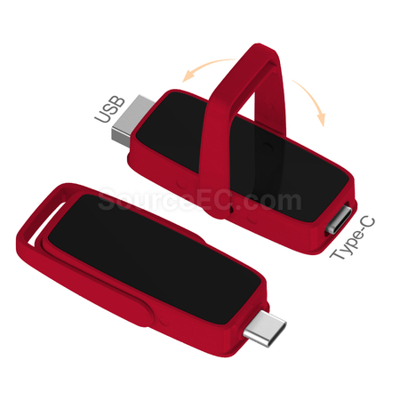 Customization Type-C USB Flash Drive with Lighting Logo Promotional Products