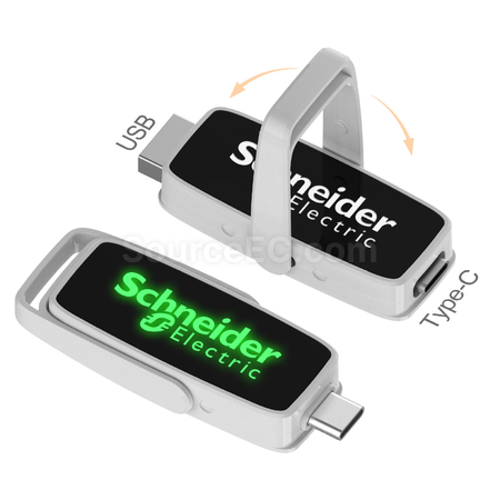 Customization Type-C USB Flash Drive with Lighting Logo Promotional Products