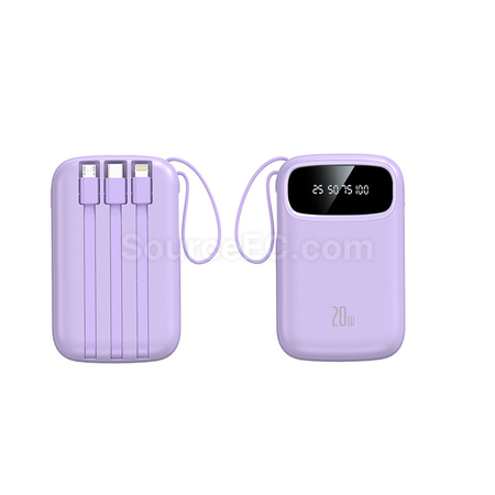 Customization 3C Certified Comes With Four Wires Mobile Power Bank Promotional Products