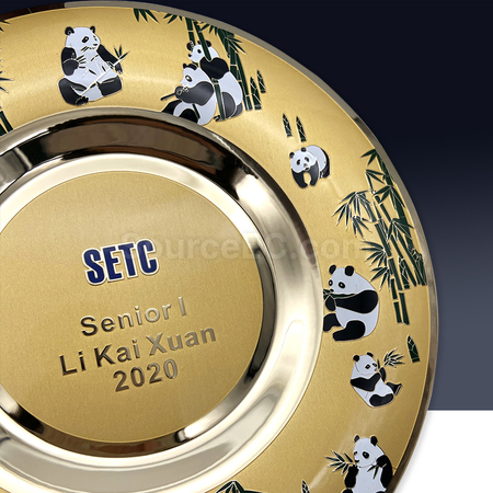 Customization Panda Silver Plate Promotional Products