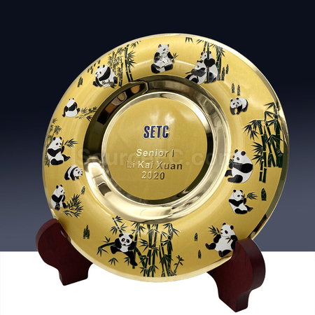 Customization Panda Silver Plate Promotional Products