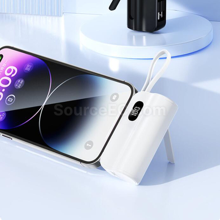 Customization Wireless Capsule Charging Bank with Phone Stand Promotional Products