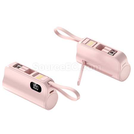 Customization Wireless Capsule Charging Bank with Phone Stand Promotional Products