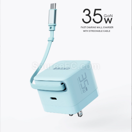 Customization Mini charging head with built-in extension cable type-c Promotional Products