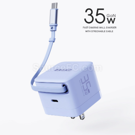 Customization Mini charging head with built-in extension cable type-c Promotional Products