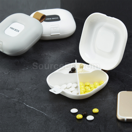Customization Portable hanging rope divided flip sealed medicine box Promotional Products