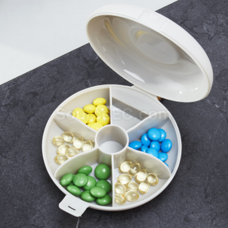 Customization Portable hanging rope divided flip sealed medicine box Promotional Products