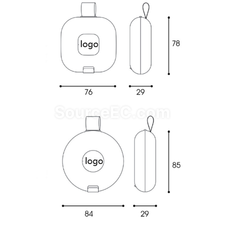 Customization Portable hanging rope divided flip sealed medicine box Promotional Products