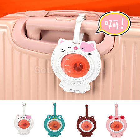 Customization Cartoon PU Luggage Tag Promotional Products