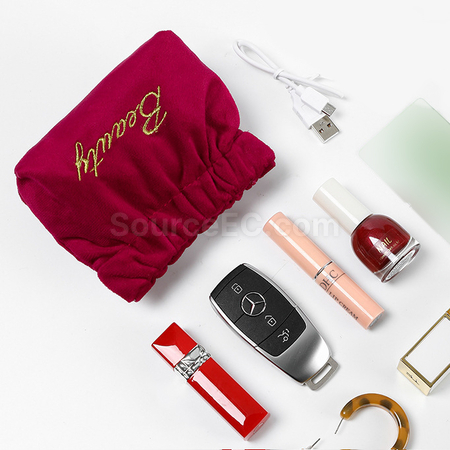 Customization Velvet Automatic Closure Portable Storage Bag Promotional Products