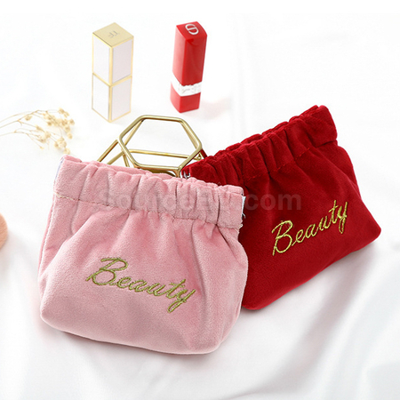 Customization Velvet Automatic Closure Portable Storage Bag Promotional Products