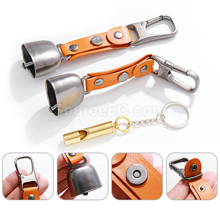Customization Outdoor Hiking Bear Bell Backpack Pendant with Whistle Promotional Products